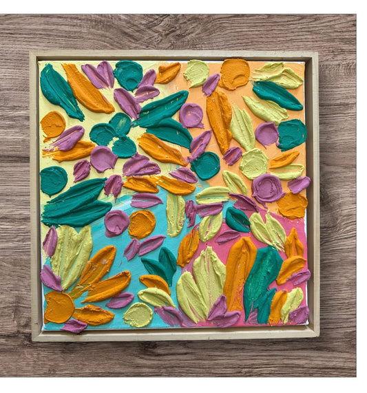 Textured art with knife