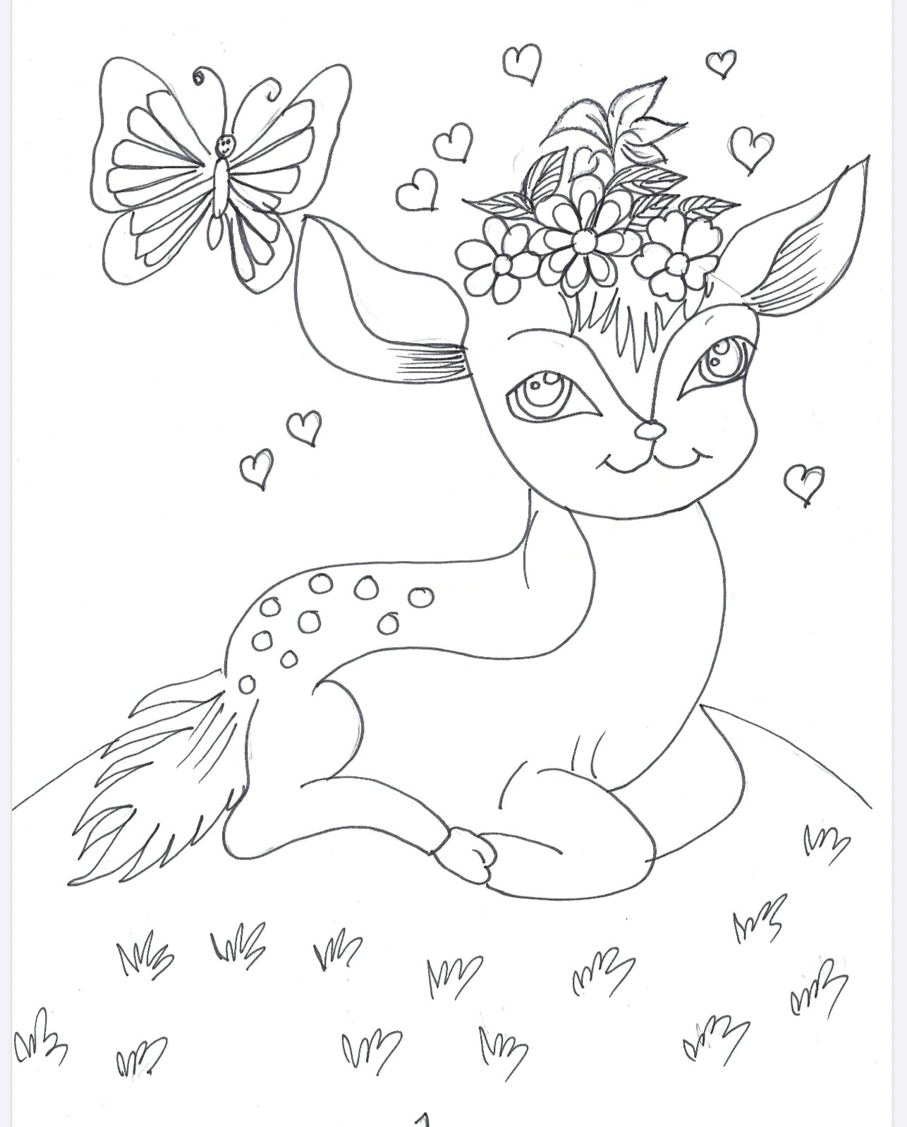 Kids colouring book hand drawn book