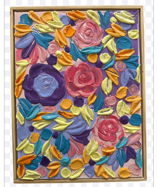 Textured art with knife