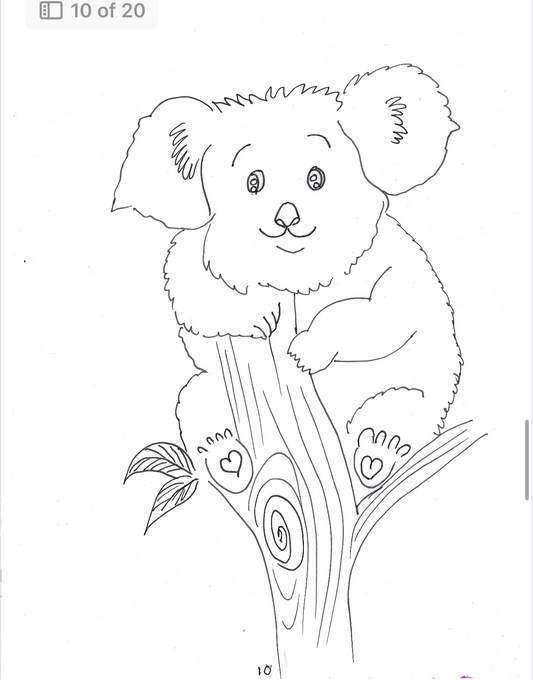 Kids colouring book hand drawn book