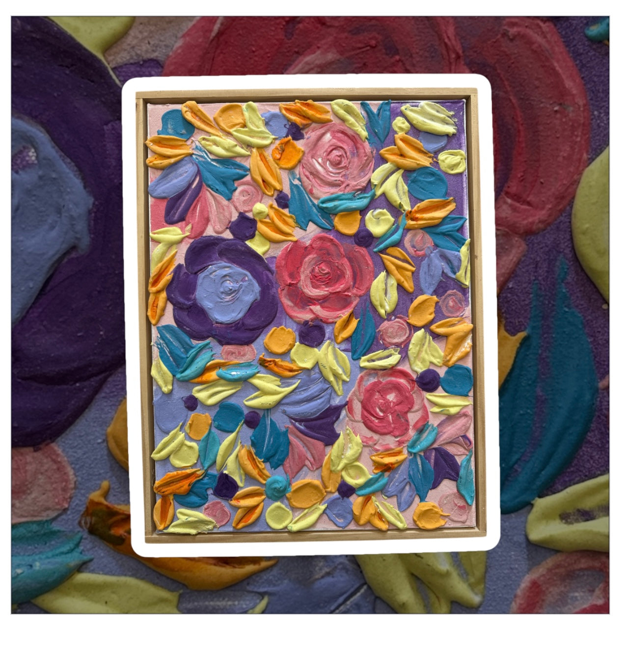 Textured art with knife