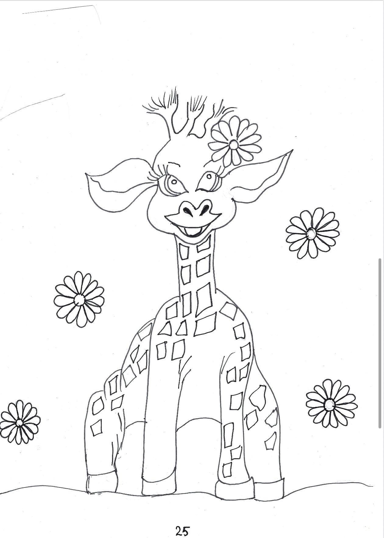 Kids colouring book hand drawn book