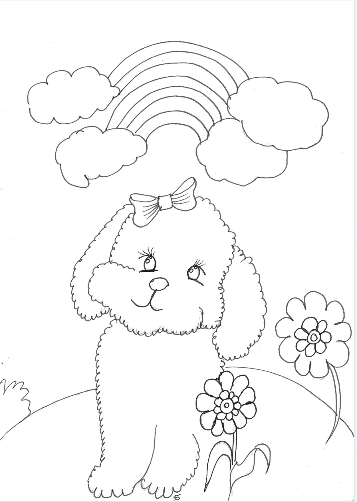 Kids colouring book hand drawn book