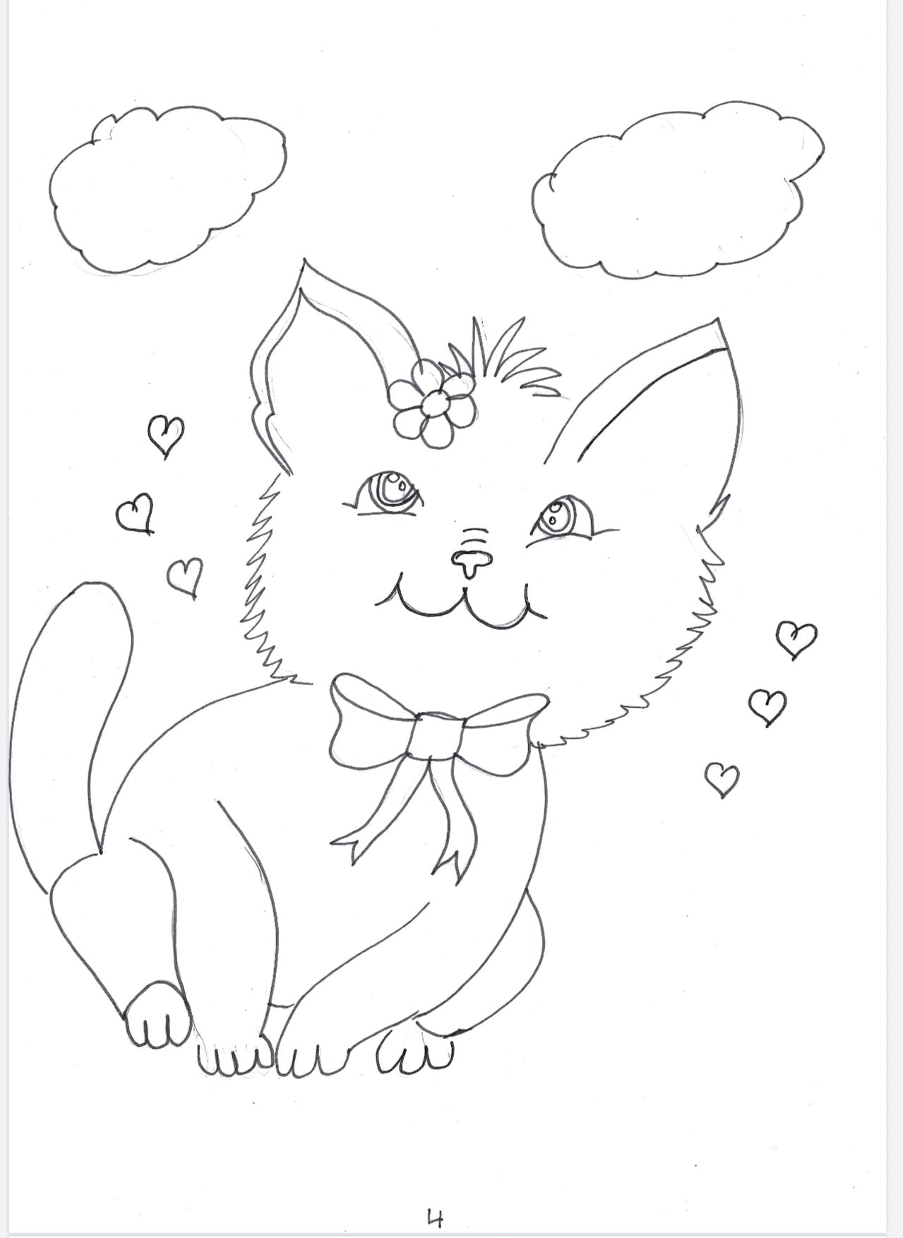Kids colouring book hand drawn book