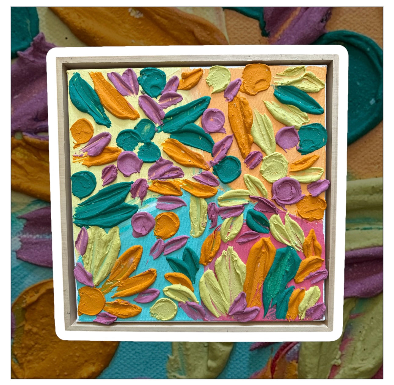 Textured art with knife