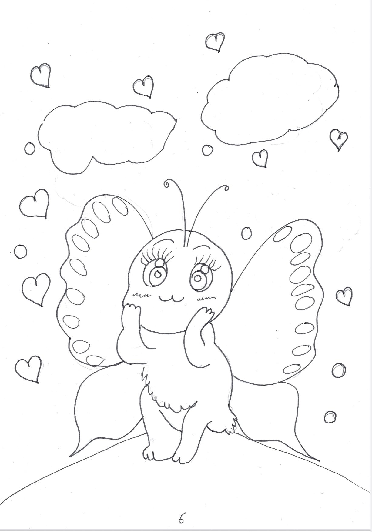 Kids colouring book hand drawn book