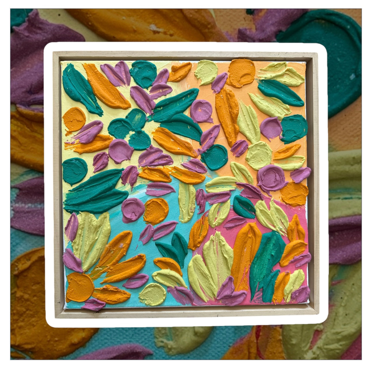 Textured art with knife