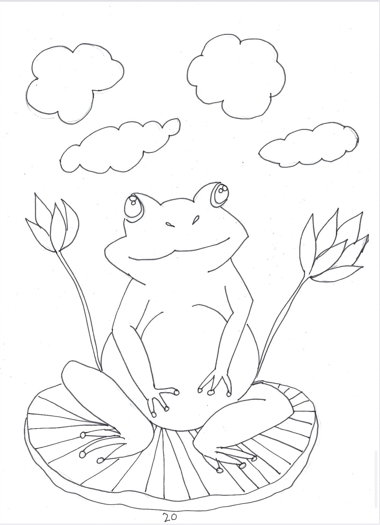 Kids colouring book hand drawn book
