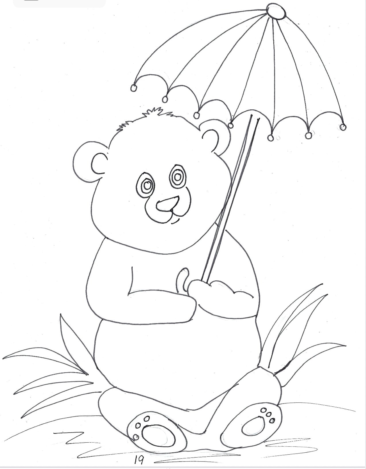 Kids colouring book hand drawn book