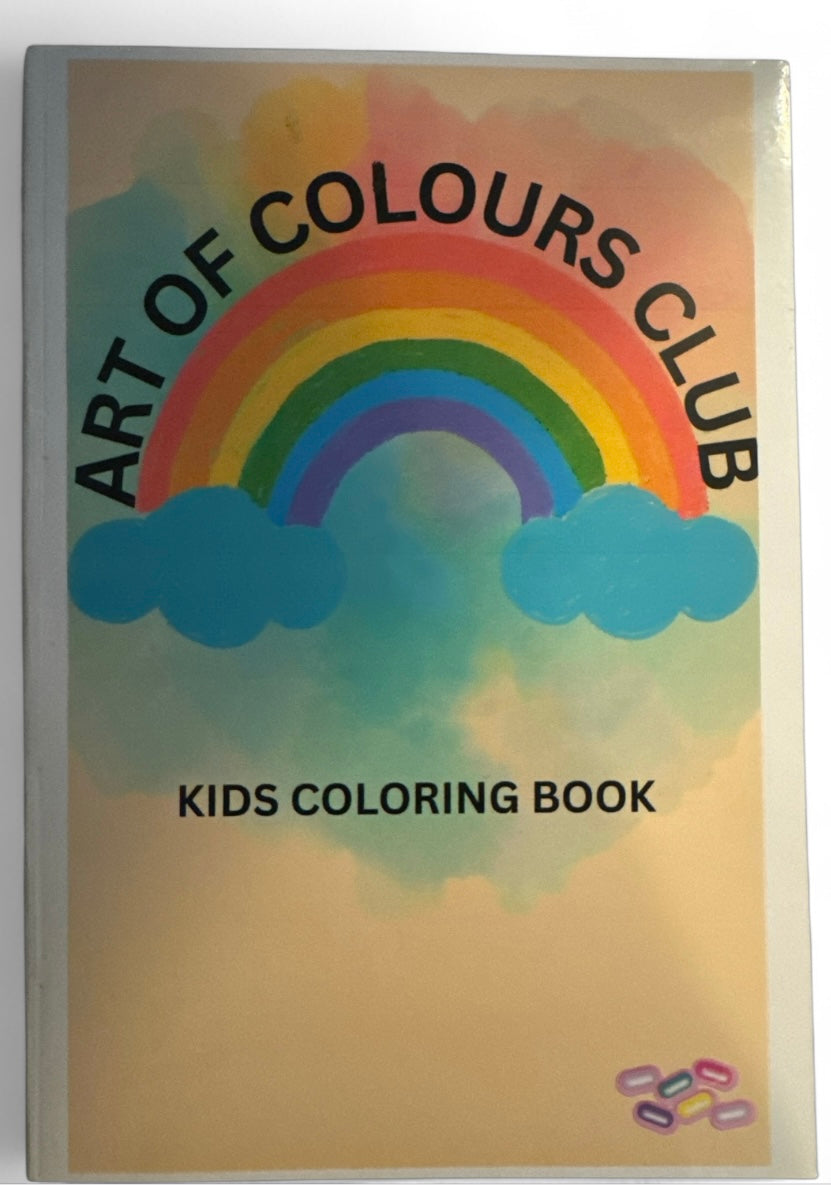 Kids colouring book hand drawn book